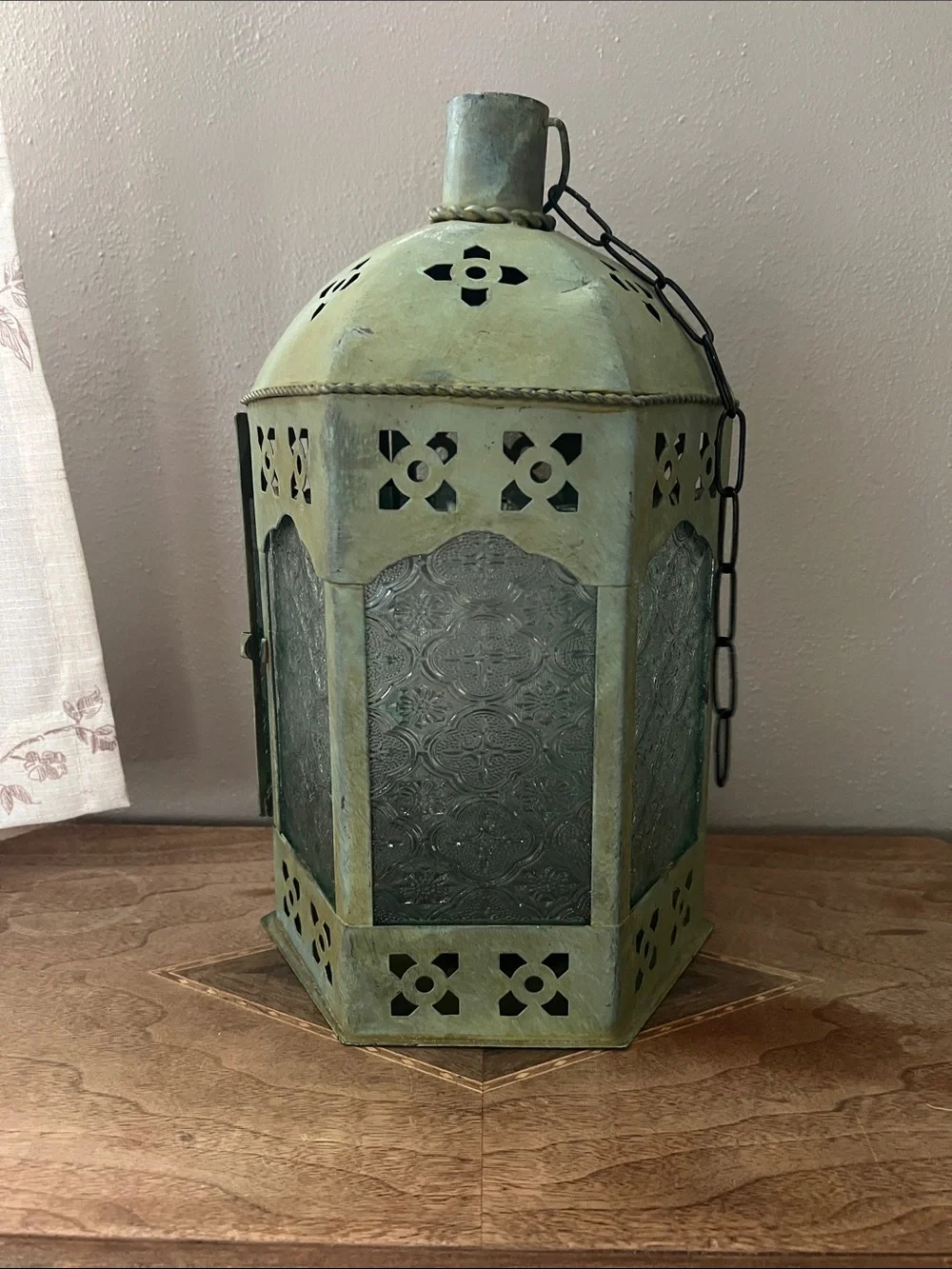 Green Decorative Metal Lantern - Home Accents